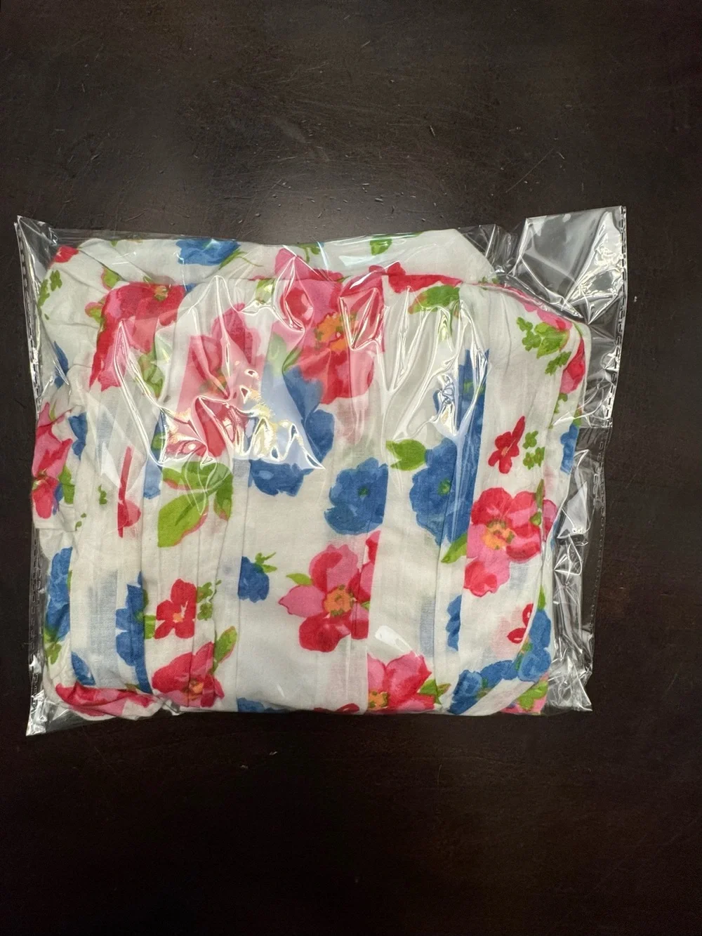 Abercrombie & Fitch White Floral Tiered Sundress with Blue & Pink Flowers